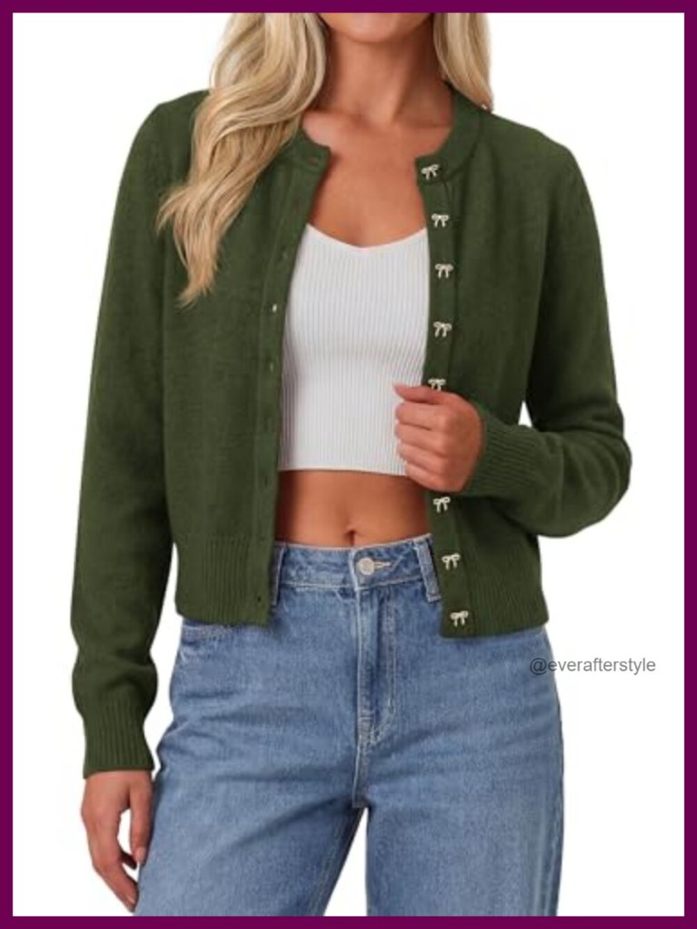 Cropped Cardigan Sweater Women Button Up Knit Long Sleeve Lightweight Fall